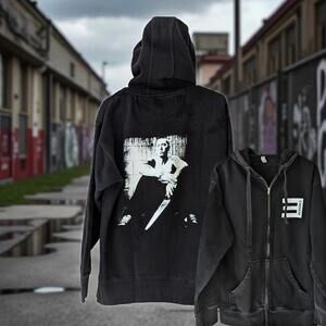 y2k vintage Eminem Slim Shady Cotton Heritage L Zip-Up Hoodie rap hip hop promo